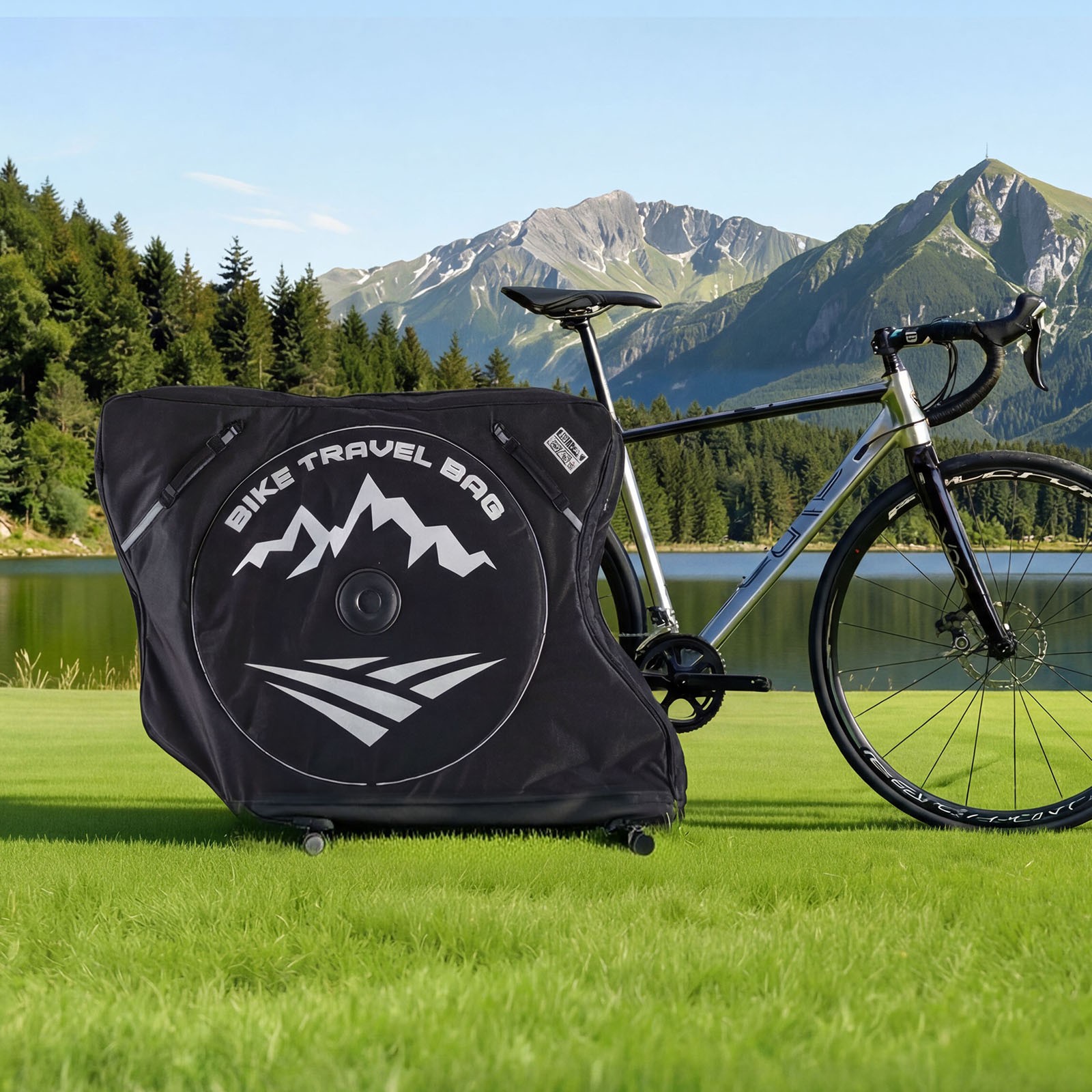 VEVOR Bike Travel Bag Wheelbase 37-42 in 600D Bicycle Storage Carry Bag