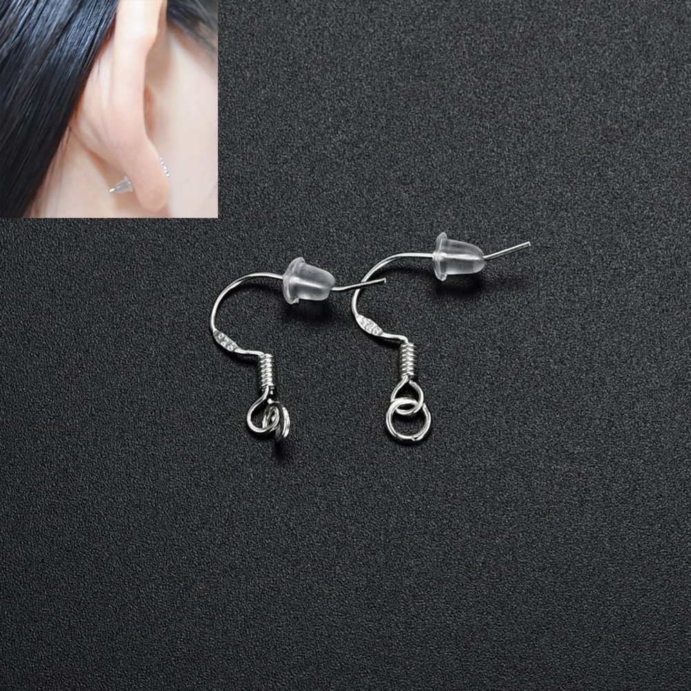 400 Pack Earring Backstops - Metal, Plastic & Rubber for All Ears