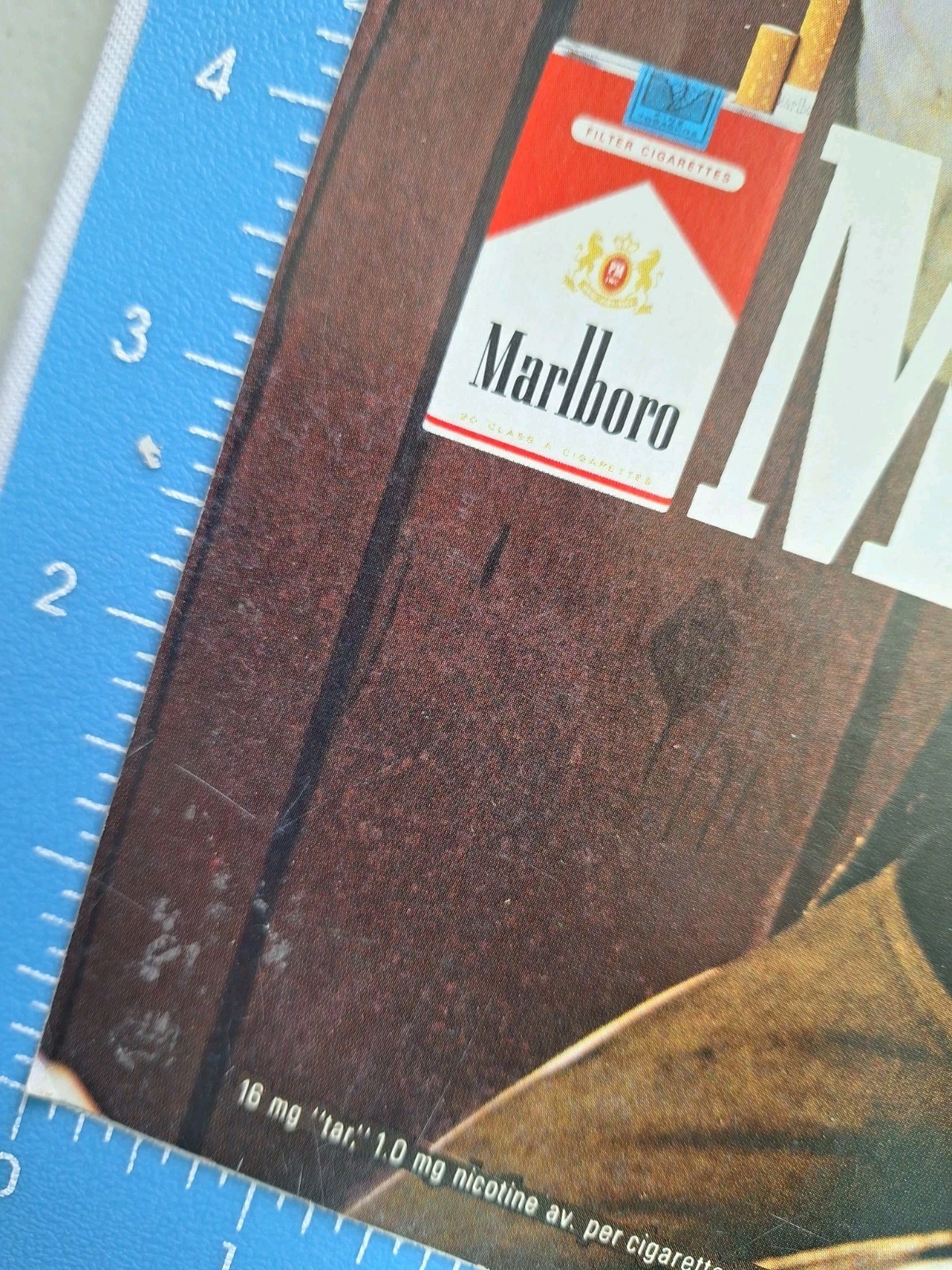 MALBORO MAN Cigarette 1980's Print Ad