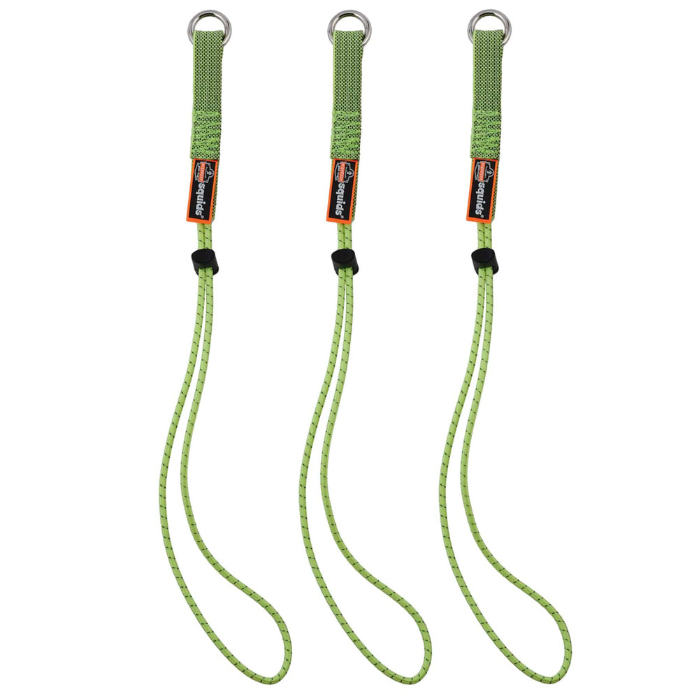 3703 3-Pack Extended Lime Elastic Loop Tool Tails Ext - 15Lbs - 19769