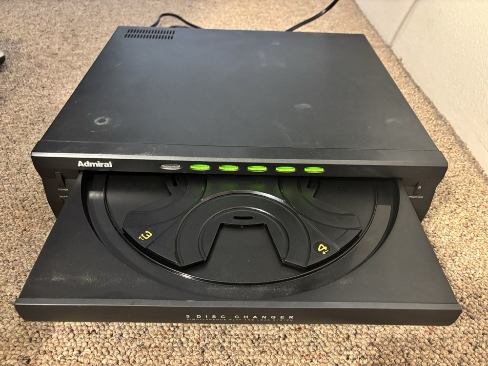 Admiral 5 Disc Changer CD Player Model GRD67219A | Tested | Fully Functional
