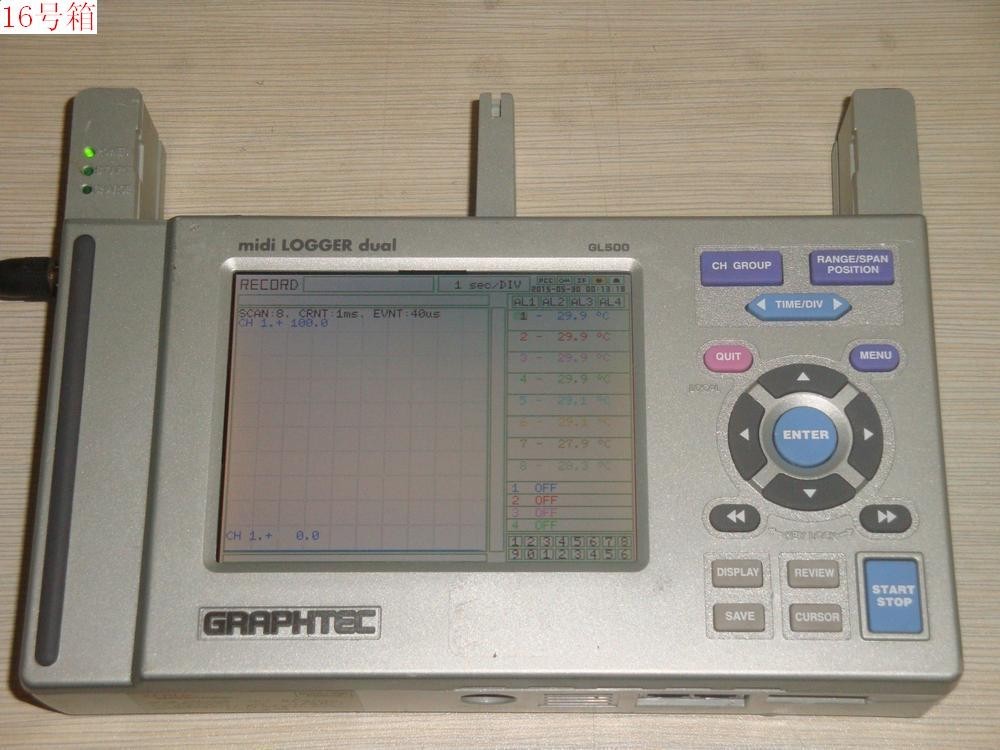 Graphtec Data Logger GL500A midi LOGGER dual W/O Input Amplifier Module