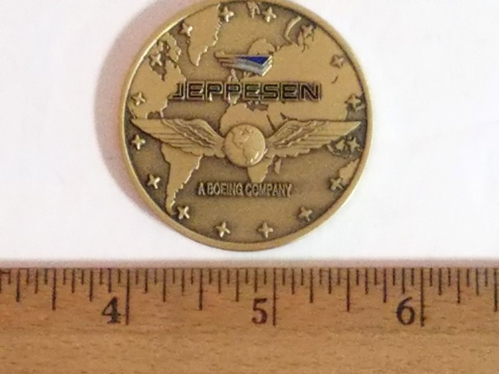 Jeppesen Driving Innovation Data Solutions Optimized Missions Challenge Coin