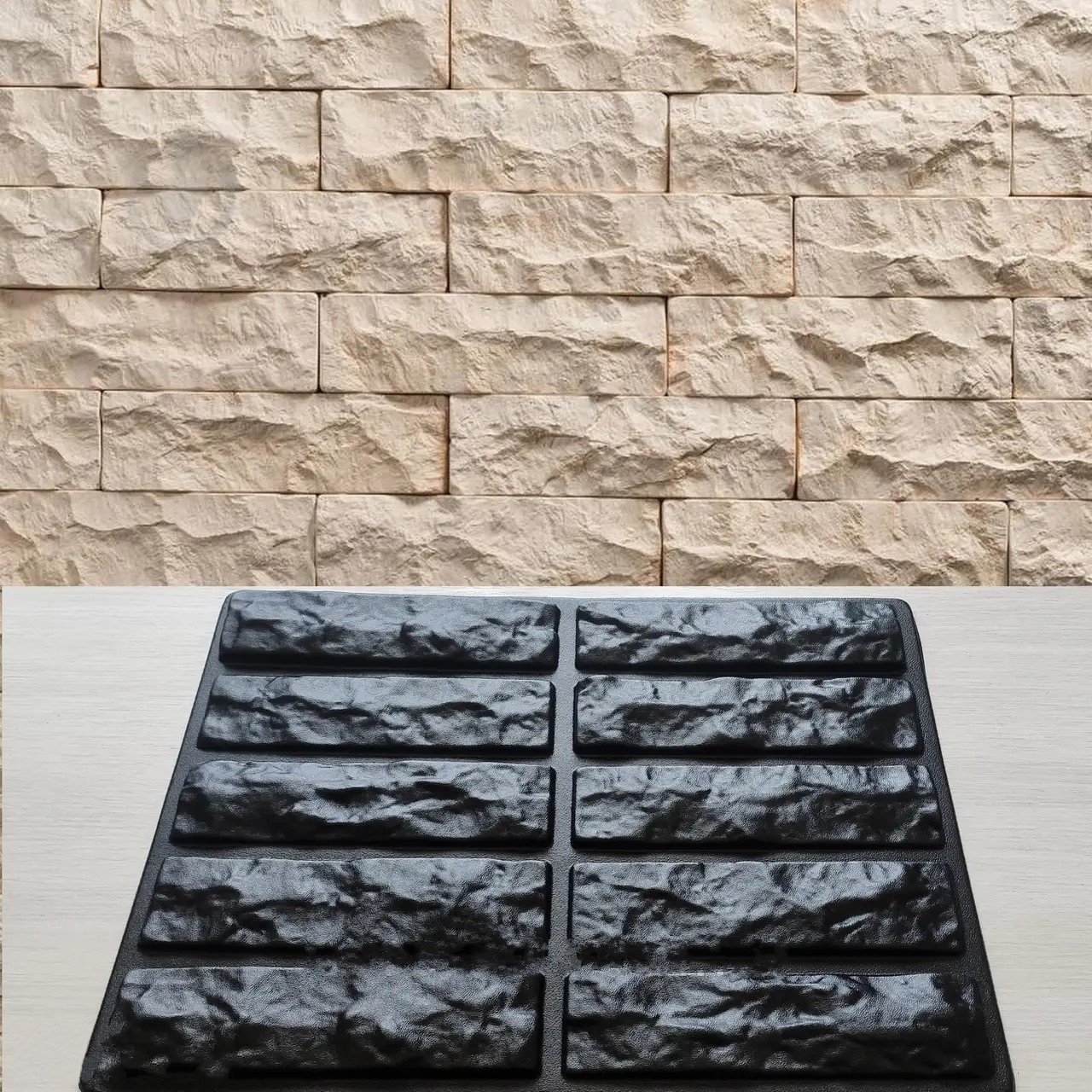 Mold For 3D Panel MARBLE BRICK Molds Plaster Wall Art Decor ABS Plastic Form