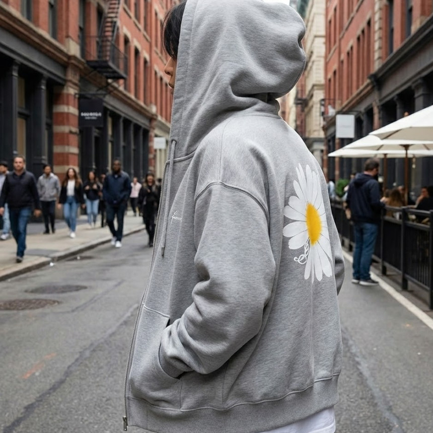 Peaceminusone x 2025 MAMA Awards Peacemamaone Zip Up Hoodie Grey G-Dragon GD