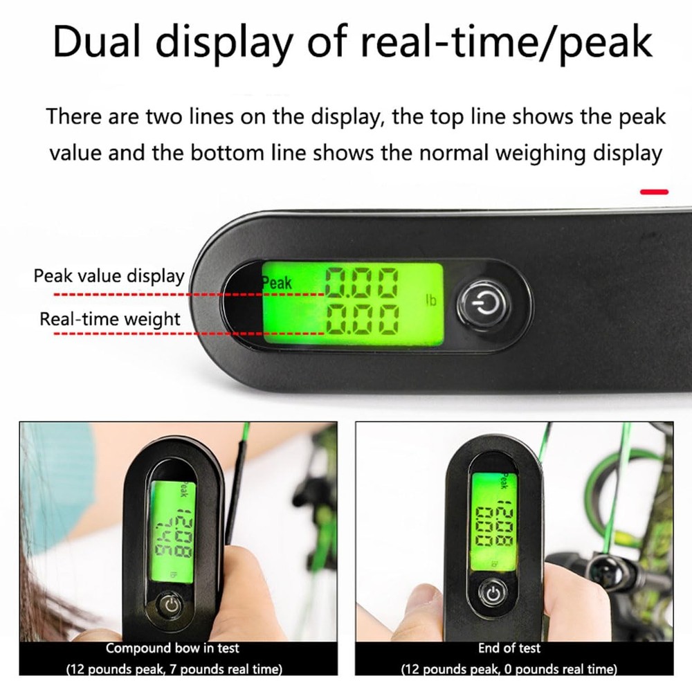 FUNTRESS Bow Scale for Draw Weight Archery Digital Compact, black