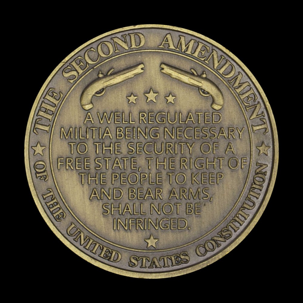 Don't Tread on Me 2nd Amendment Challenge Coin
