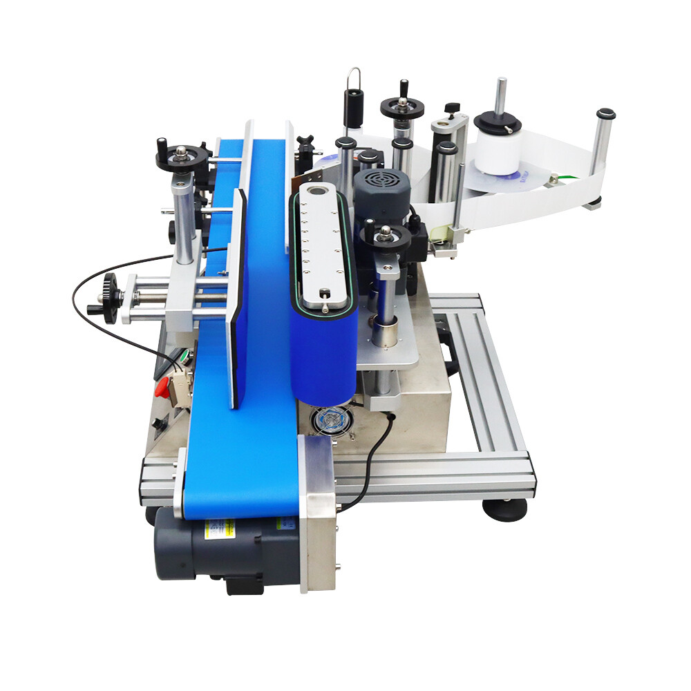 TECHTONGDA Automatic Desktop Conveyor Round Bottle High Speed Labeling Machine