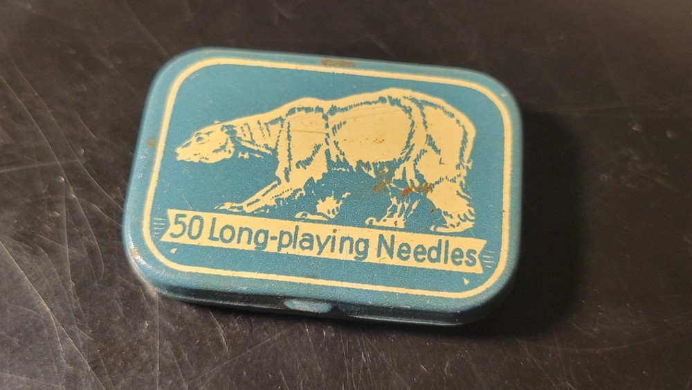 Gramophone phonograph needle Tin - Polar Bear - Empty