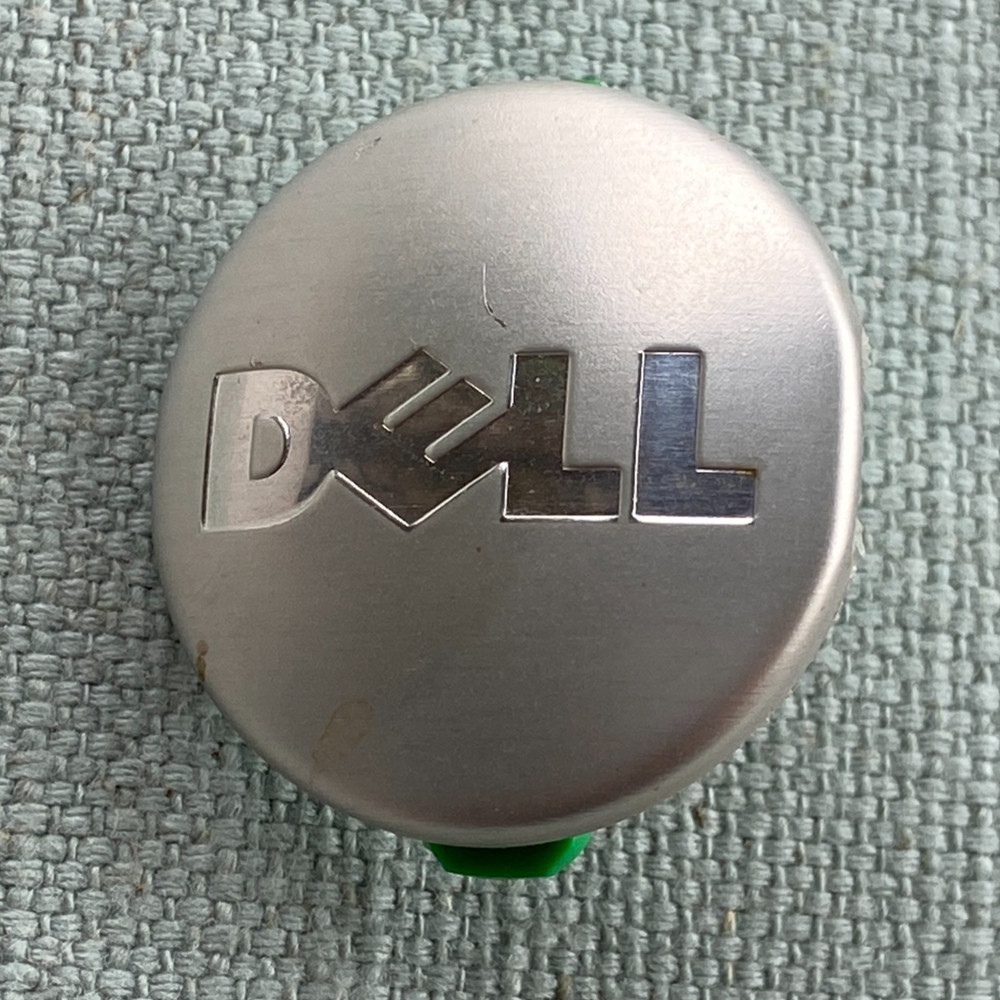 Dell Round Silver Optiplex Dimension Computer Logo Emblem Vintage Electronics