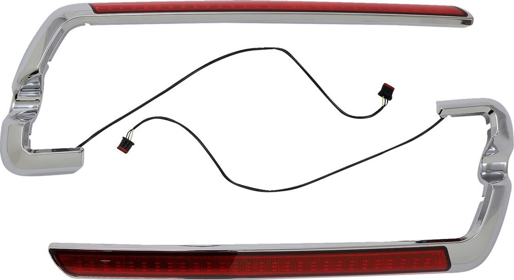 CUSTOM DYNAMICS CD-SB-SIDE-RC Marker Light - Saddlebag - Red - Chrome