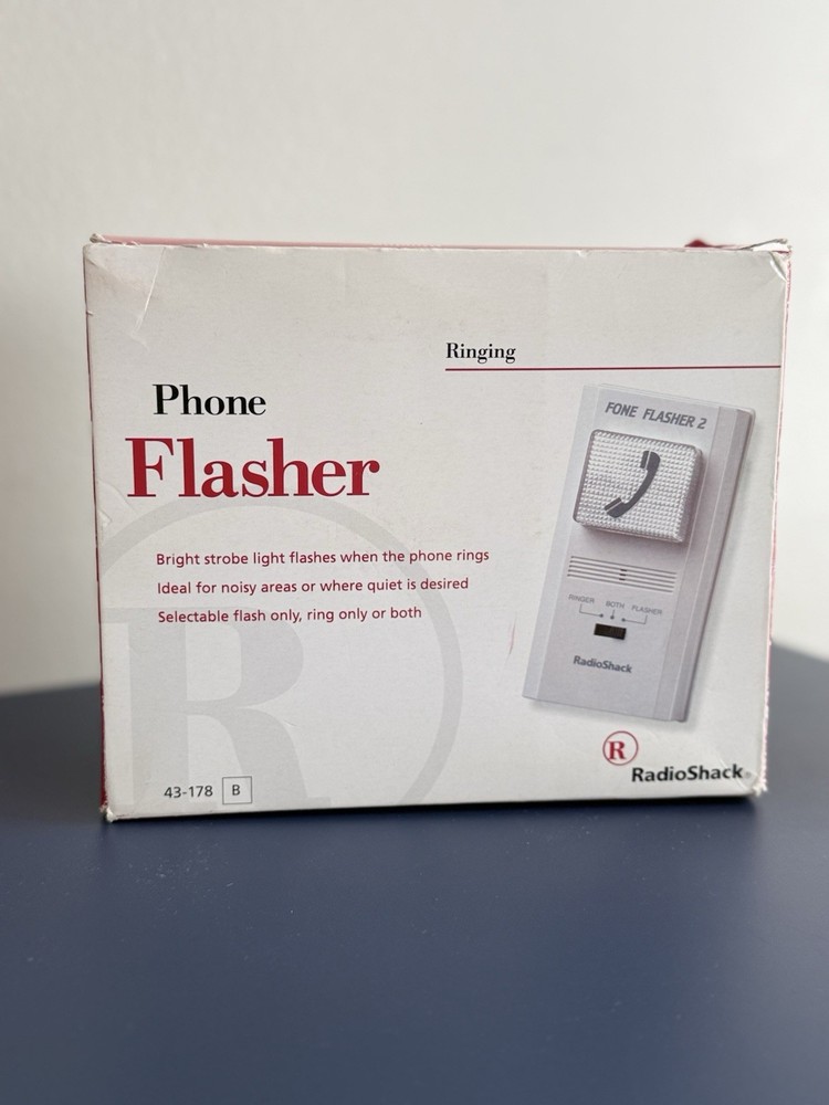 Vintage RadioShack Phone Flasher Ringer Bright Strobe Light Universal untested