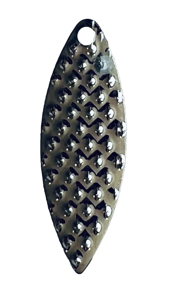 5 Pack Willow Leaf Spinner Blades - Diamond NICKEL - Size: # 3.5