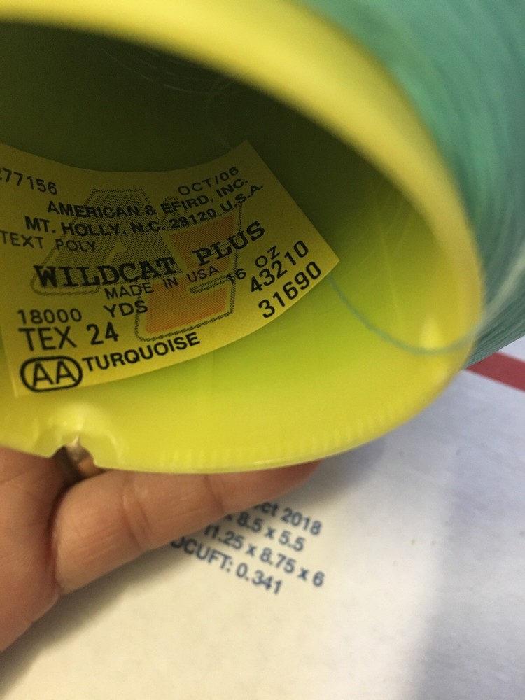 A& E WILDCAT PLUS, 3 LARGE SPOOLS Diff. Colors TEx-24, INDUSTRIAL SZ-16 Oz,