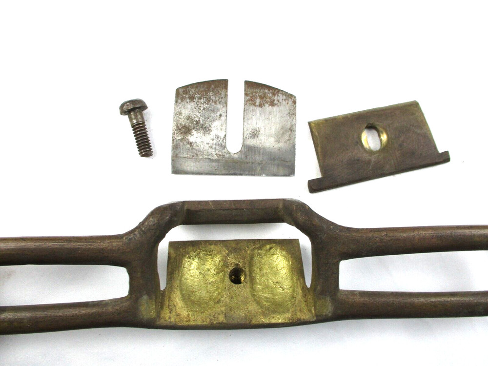 VINTAGE SOLID BRASS RABBET SPOKE SHAVE - STANLEY CUTTER