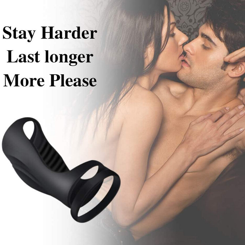 Penis Extender Enlarger Sleeve-Ring-Reusable Condoms Delay Ejaculation for Men
