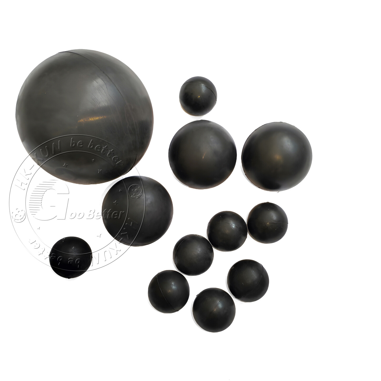 Black Round Solid Rubber Ball Bouncy Balls Training Ball Diameter 2mm to 100mm