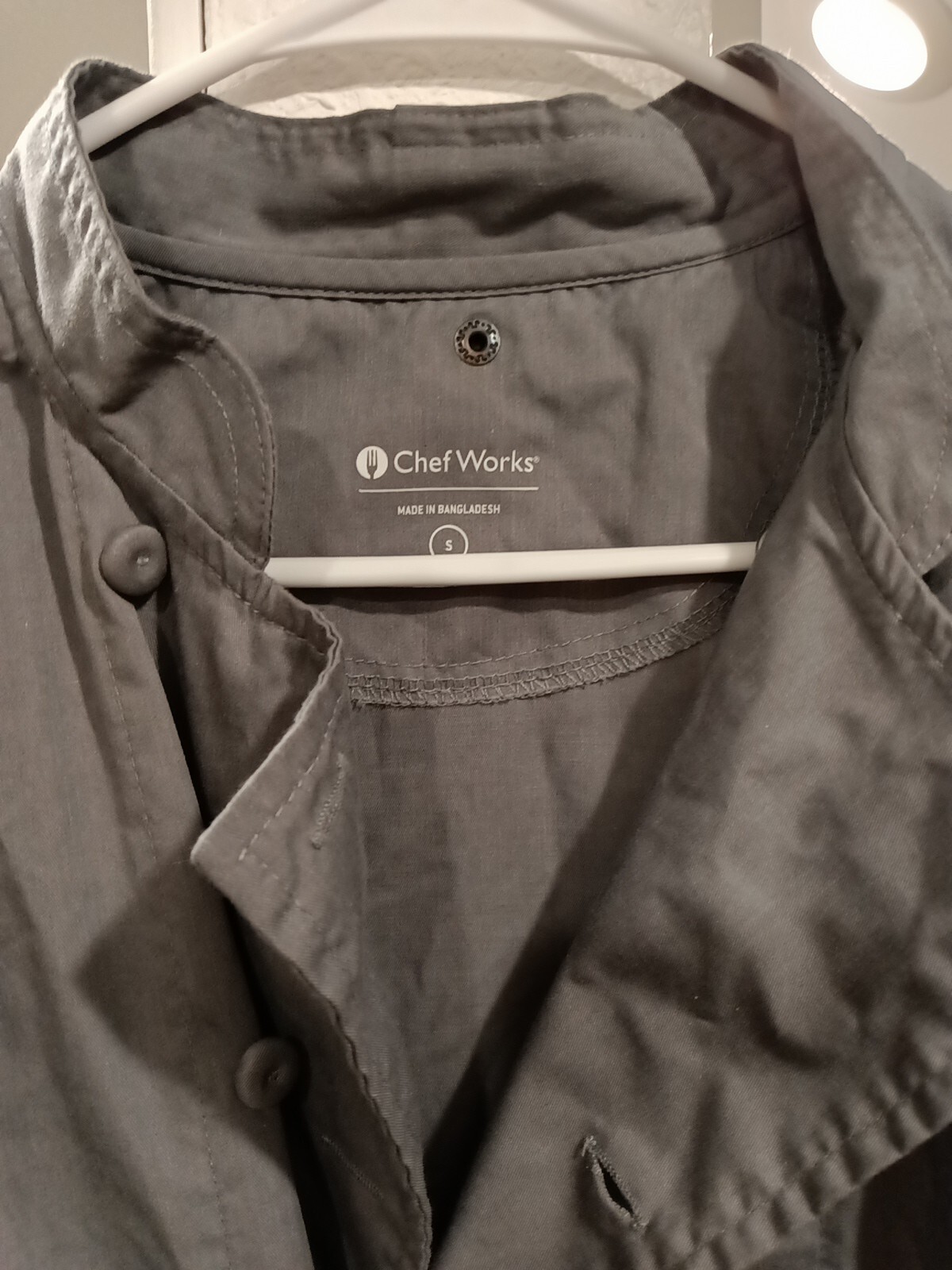 Chef Works Bistro Coat Chefs Jacket Unisex Gray Size Small