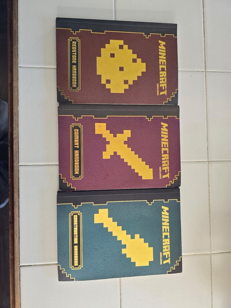 Scholastic Minecraft Strategy Guides Set: Redstone, Combat & Essential Handbooks