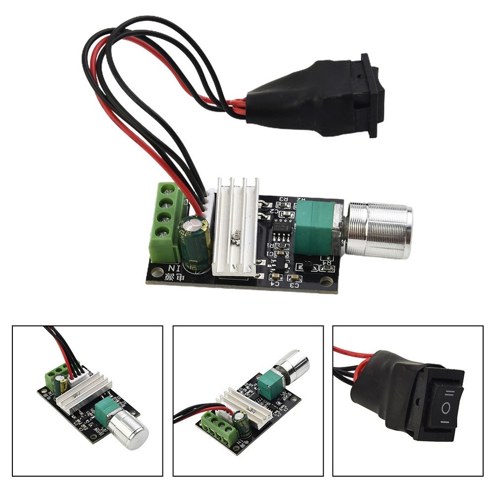 Switch Speed Controller Motor Regulator 6V 12V 24V 28V DC 3A For DC Motor