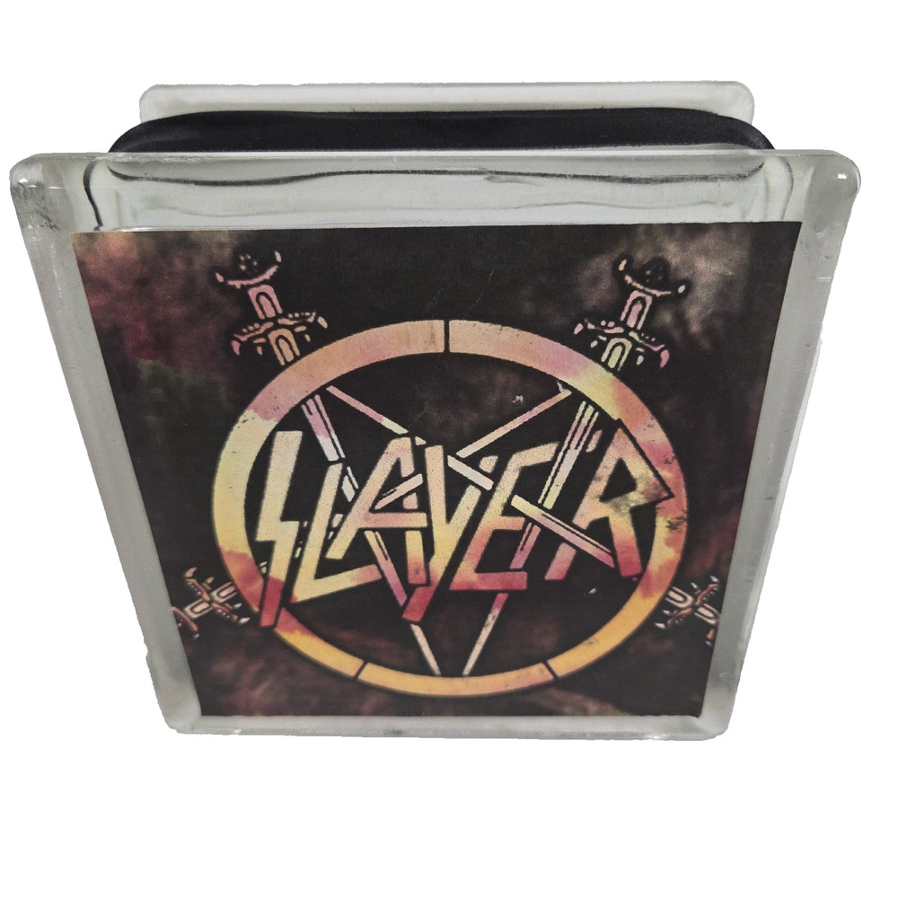 Slayer Lighted Glass Block Purple 6 x 6 x 3 Classic Rock Custom Made