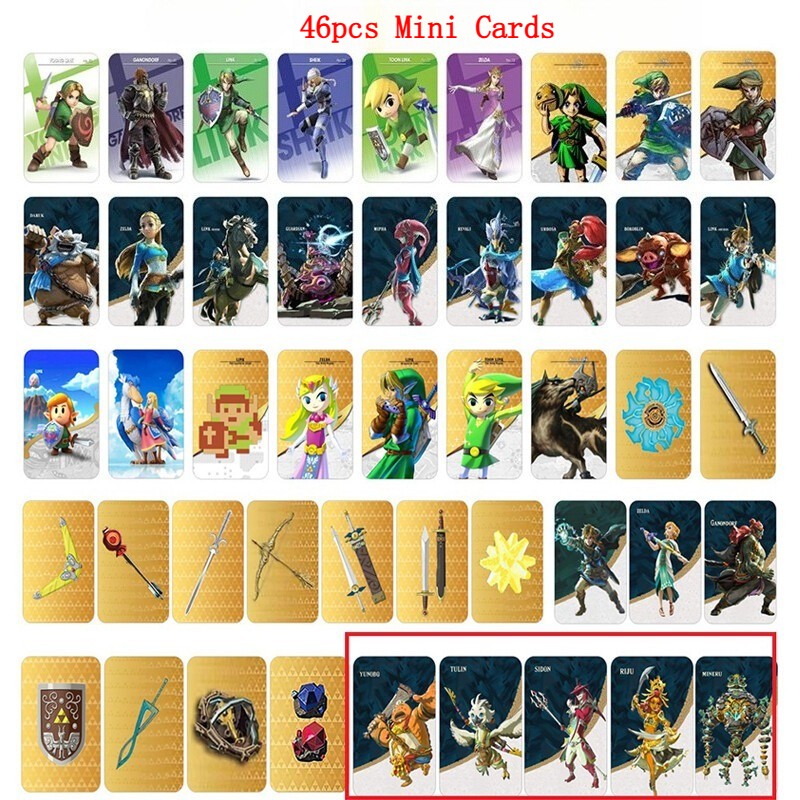 46/48pcs BOTW TOTK Zelda Tears of the Kingdom Mini NFC Cards for Switch 2 Wii U