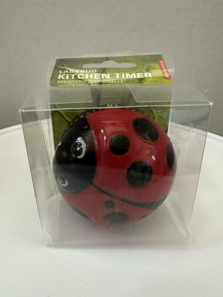 Kikkerland Ladybug 60 Minute Kitchen Timer - NEW