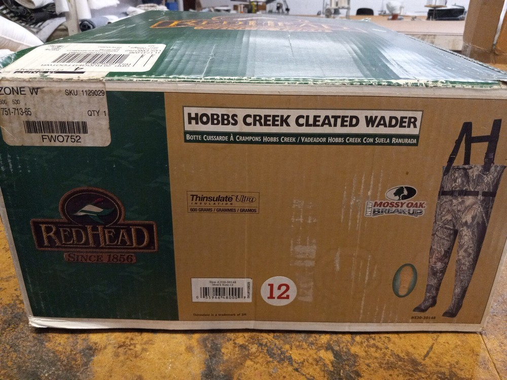 Red Head Hobbs Creek Cleated Wader Size 12