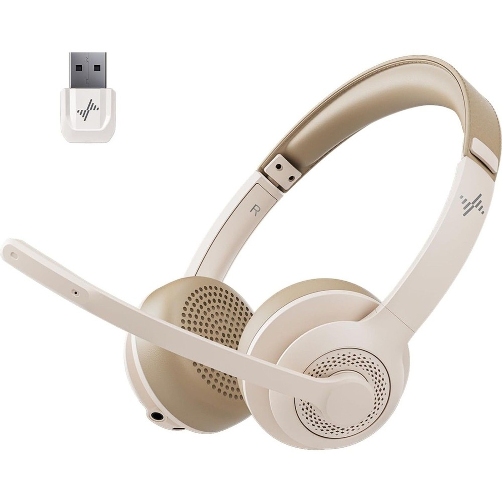 Wireless Headset with AI Noise Cancelling Microphone Bluetooth Headset