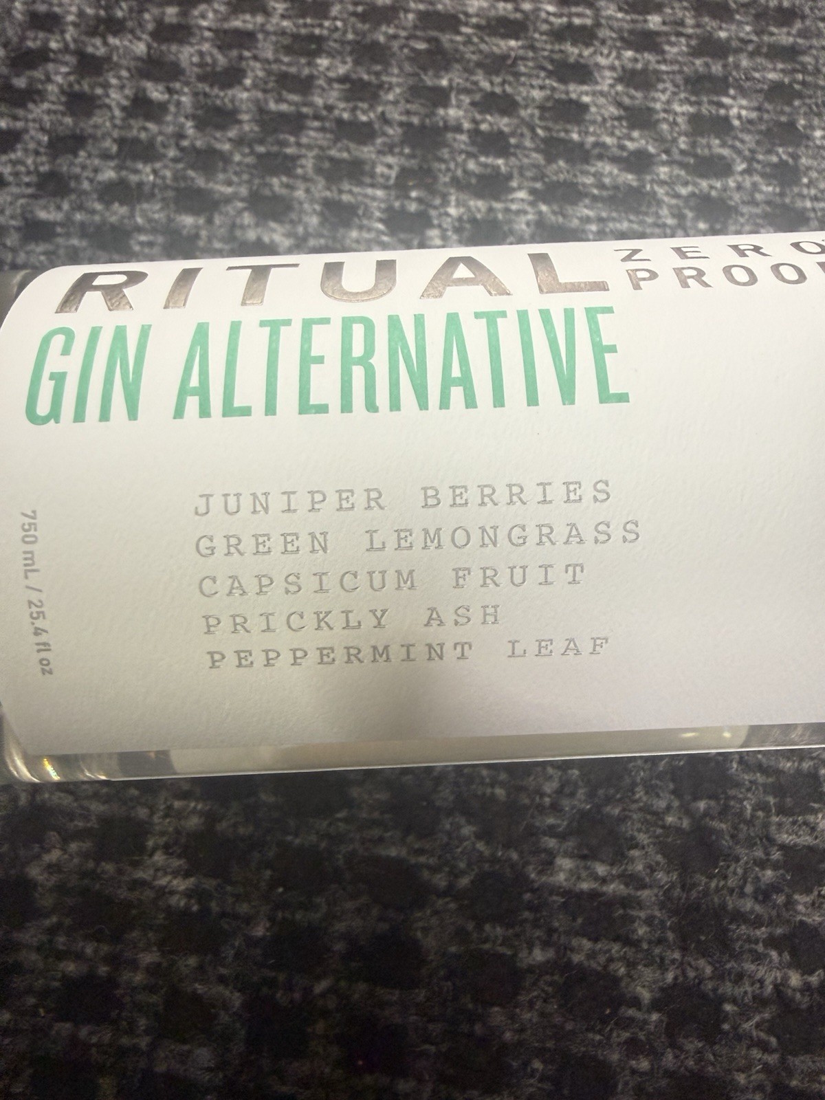 RITUAL ZERO PROOF Gin Alternative | Award-Winning Non-Alcoholic Spirit | 25.4 Fl