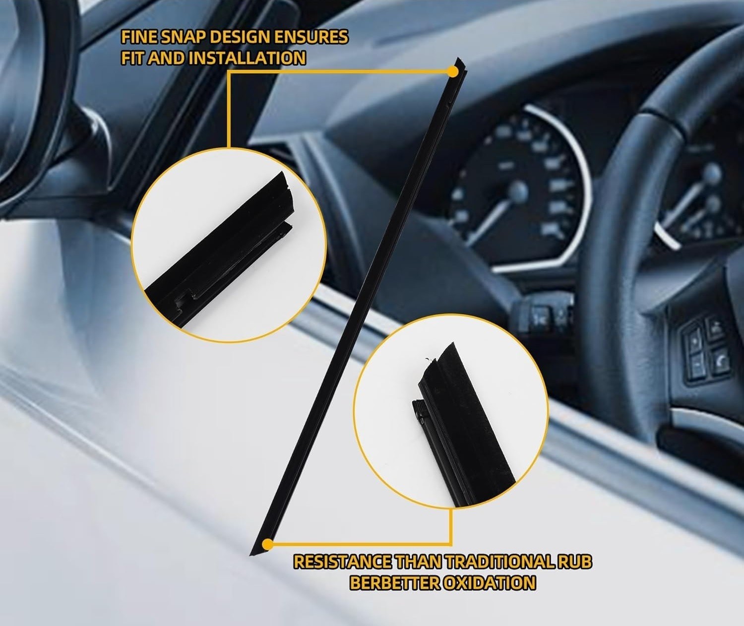 For Toyota 4Runner Hatch Rear Door Glass Outside Weatherstrip Liftgate Trim Seal