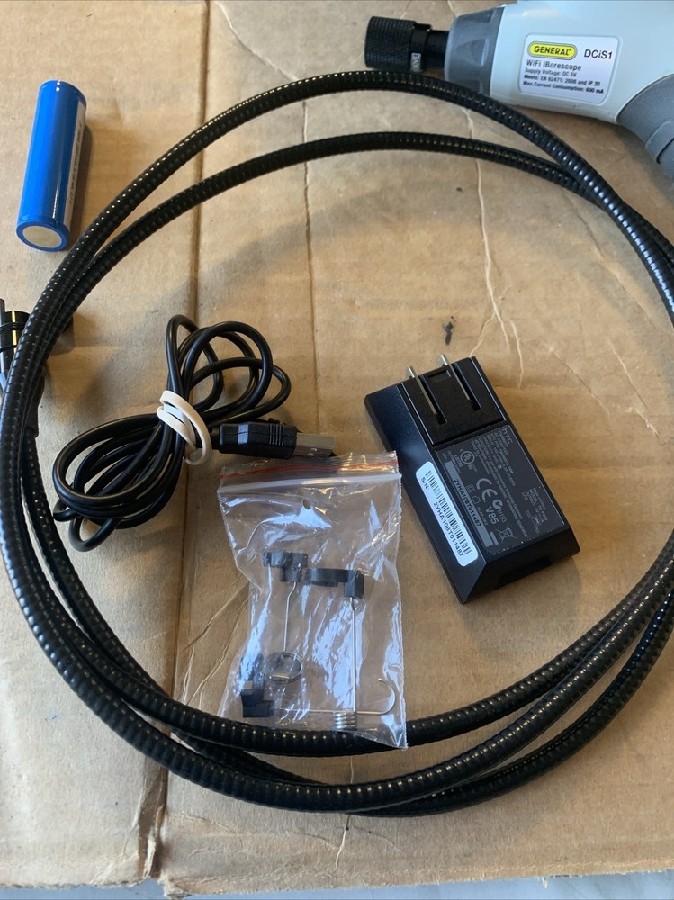 General Tools DCiS1 Wi-Fi Borescope - Real-Time Video Capture, Large Display