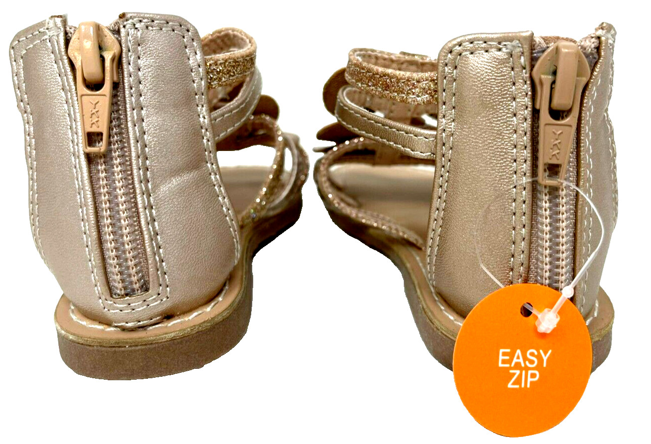 Jumping Beans Toddler Girl's Enchanted Gladiator Sandals Rose Gold Size:10 186G