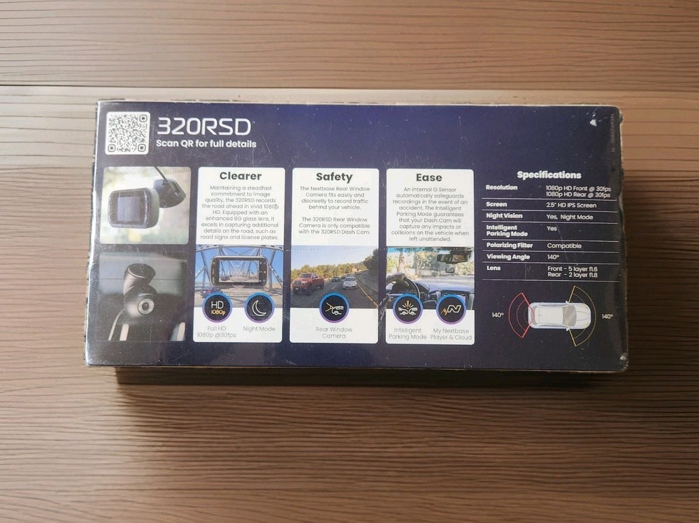 Nextbase Dash Cam 320RSD + Rear Cam Bundle Sealed New
