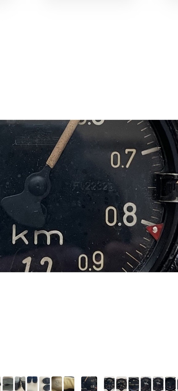 WW II German Aircraft Instrument Höhenmesser Altimeter Fl 22320