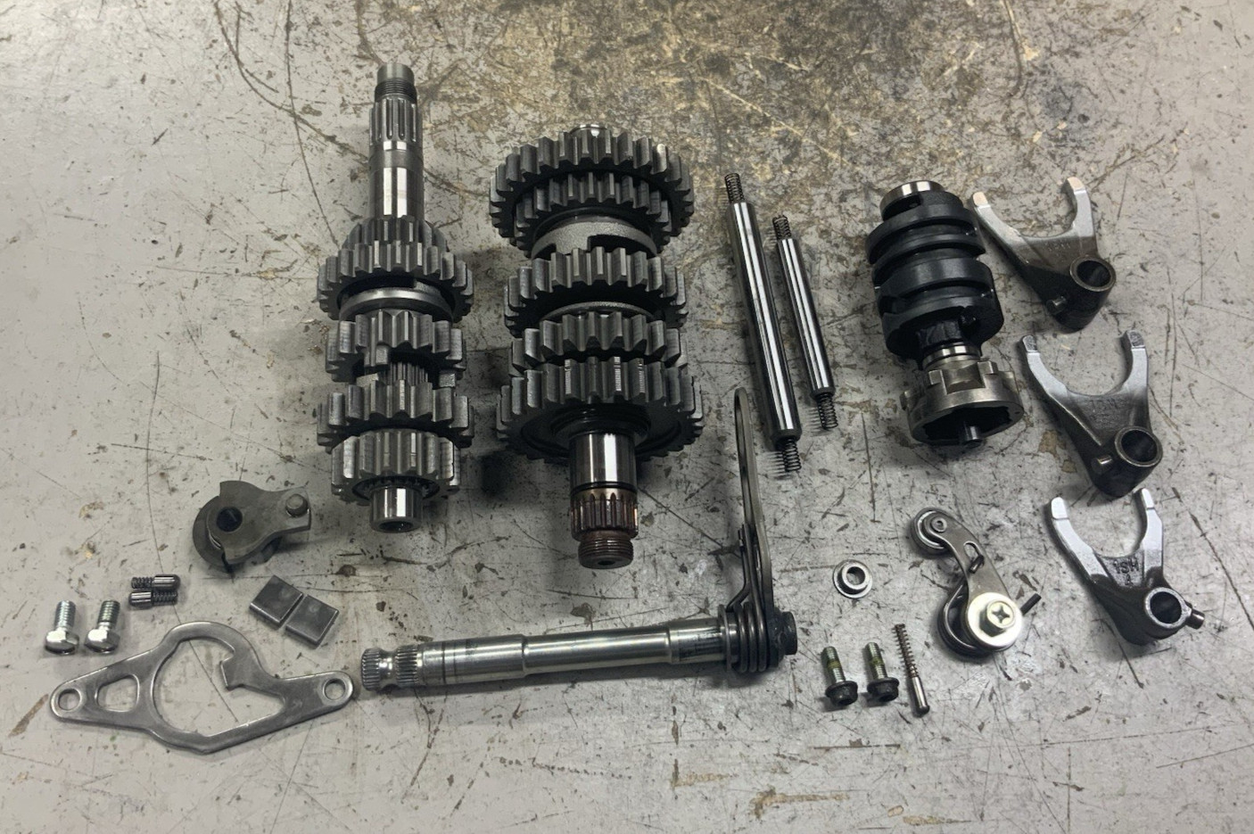 2014 Yz250f transmission yz 250f 250 gears shift shaft forks trans