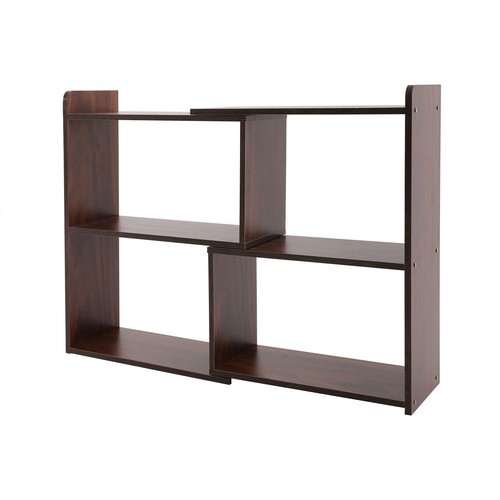 Open Storage Shelf, 3-Tier Bookcase, Retractable Storage Shelf