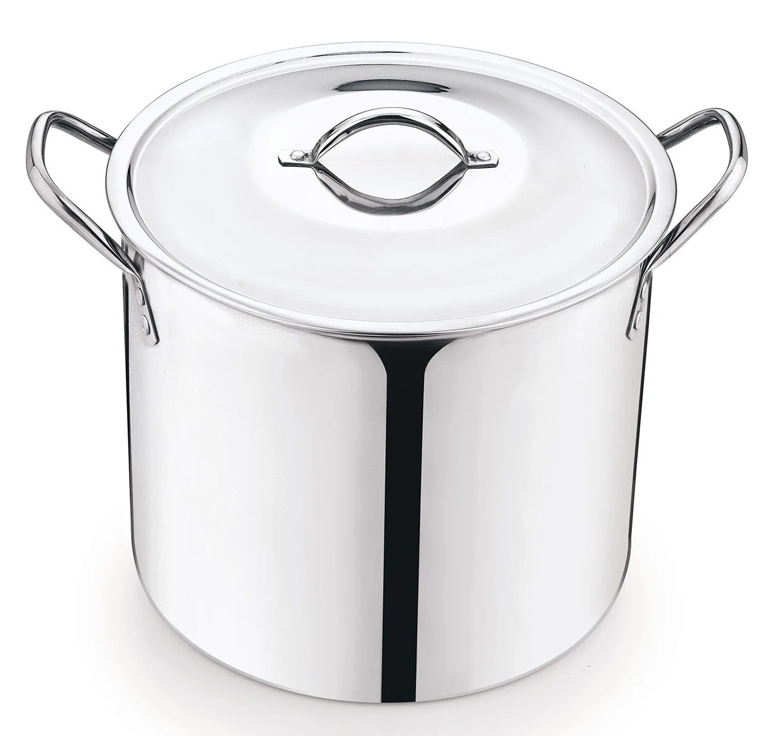 Mainstays 8-Qt Stainless Steel Stock Pot with Lid, Durable, Stay-Cool Handles