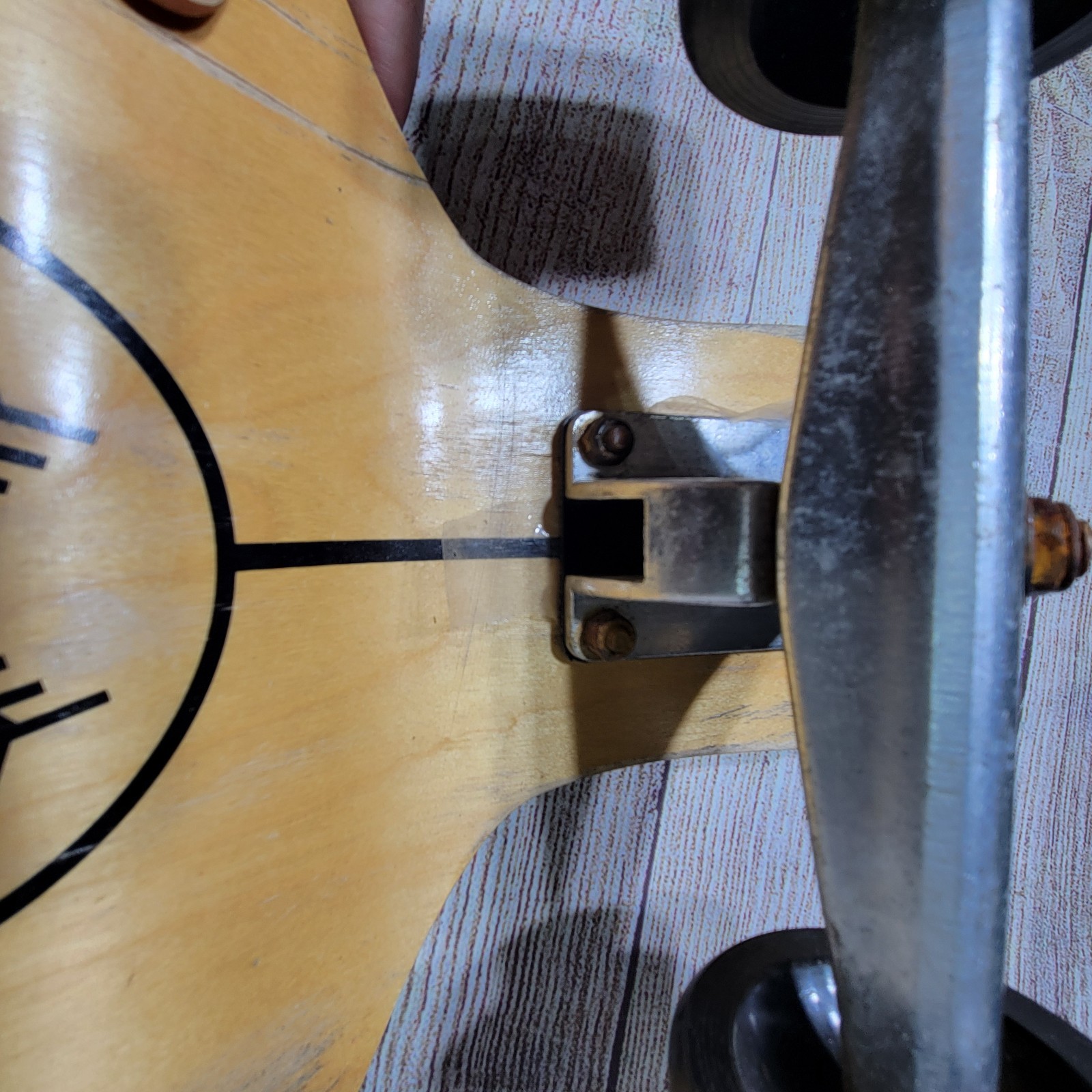 Xtreme Free Skateboard Longboard Abstract Geometric Dog Drop Down 42" (worn)