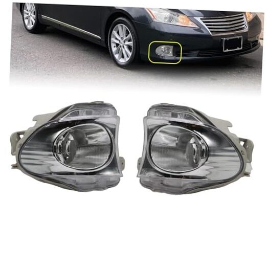 Fog Lights Assembly Compatible with ES350 2010 2011 2012 Pair Left & Right