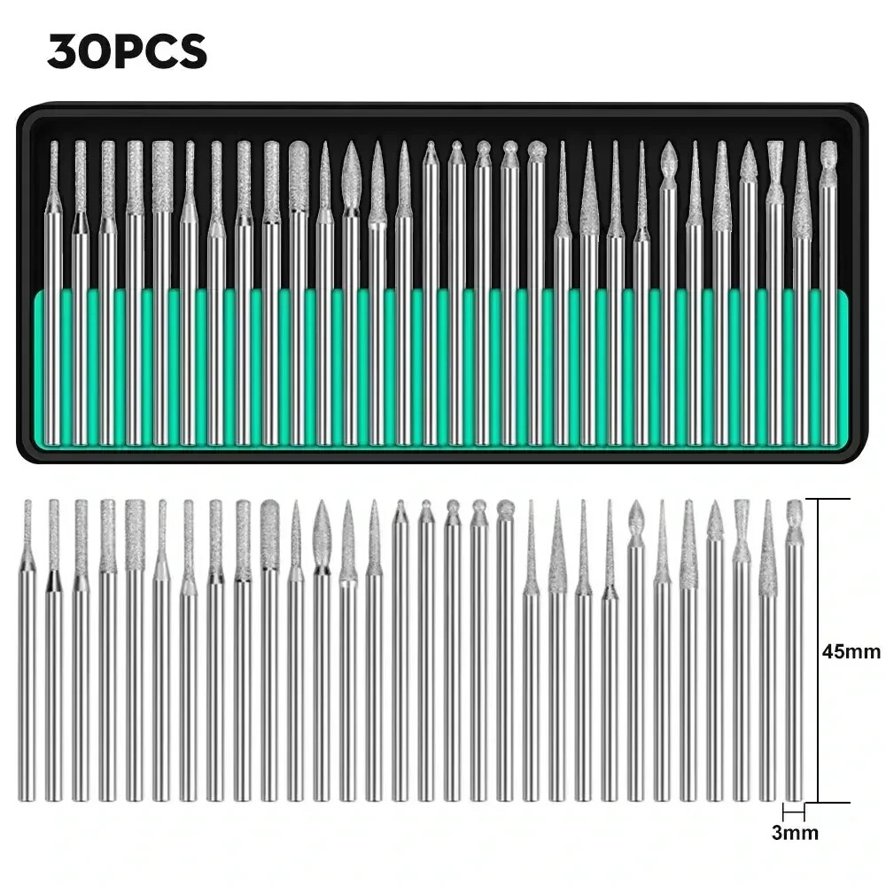 30PC Dremel Rotary Multi Tool Cutting Guide HSS Router Drill Bits Attachment Kit