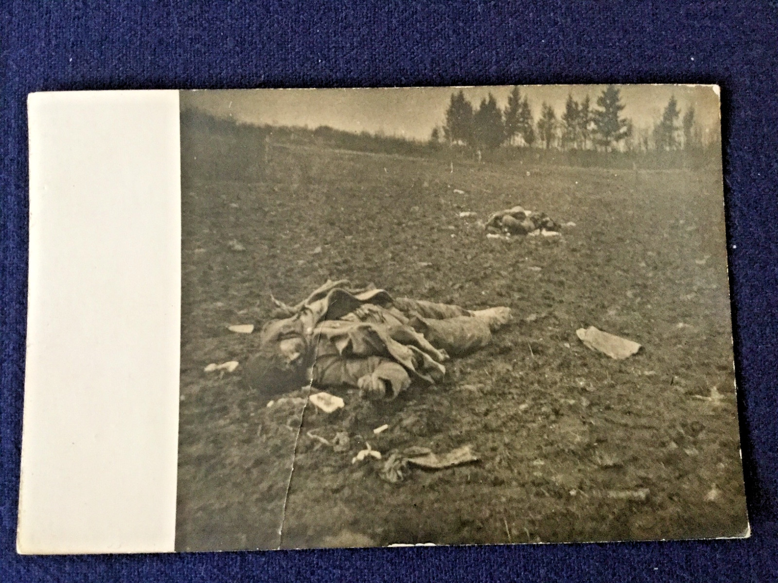 WWI Photo Post Card of KIAs In Field