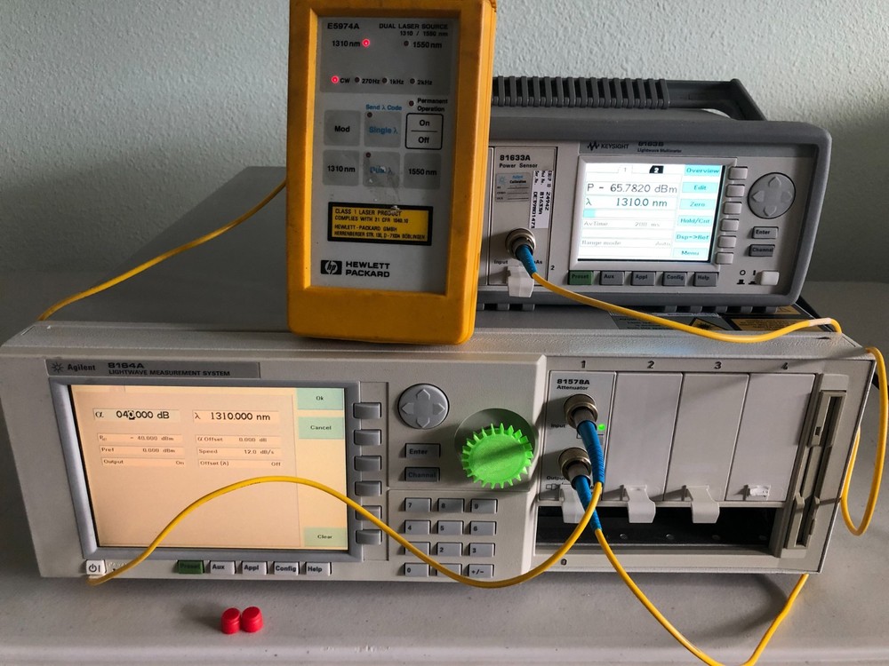 Keysight 8163B Lightwave Multimeter Mainframe+Interface81618A+power sensor81633A