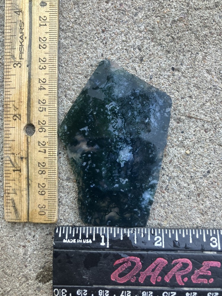 Indian Green Tree Moss Agate Sllab