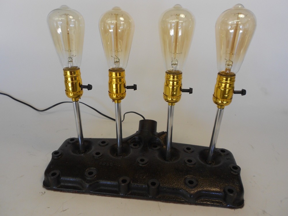 Rustic "Ford Flathead" Overhead Beam Dining Lamp