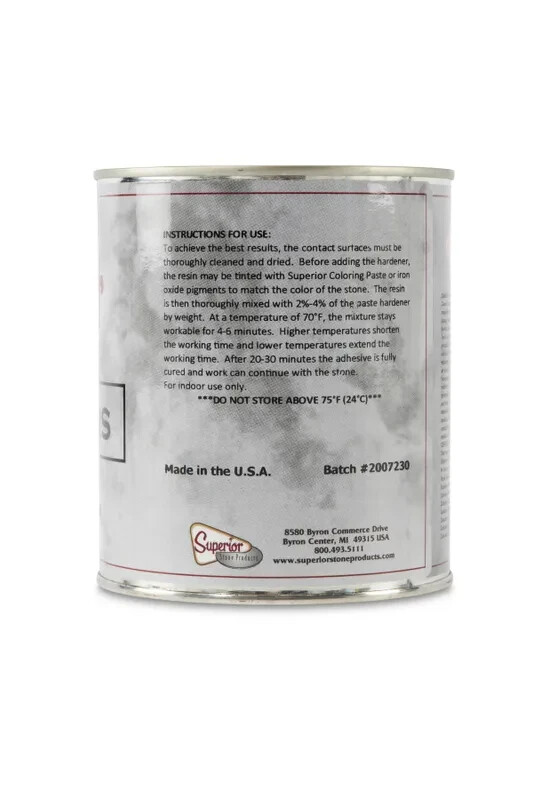 Superior Polyester Adhesive - Travertine Filler - Quart