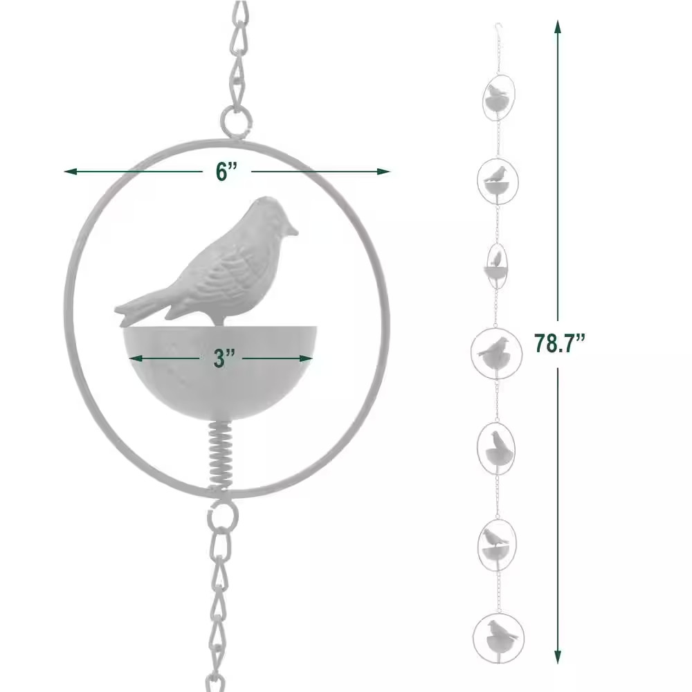 Rain Chain with Birds