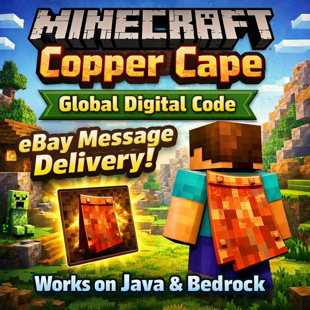 🔥 Minecraft Copper Cape – GLOBAL Redeem Code – Java & Bedrock Edition, PC, XBOX