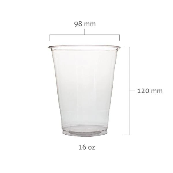 PET Clear Plastic Cups With Lids and Straws For Cold Drinks at Parties