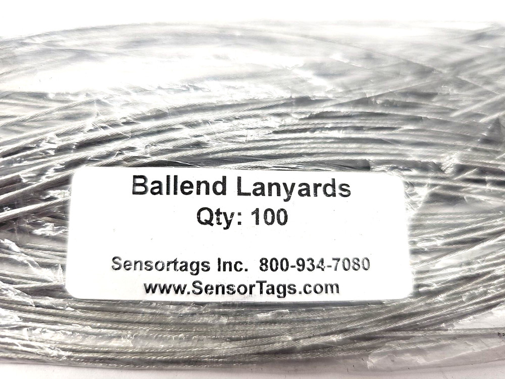 Ball end Lanyards Sensor tags 100 Pack